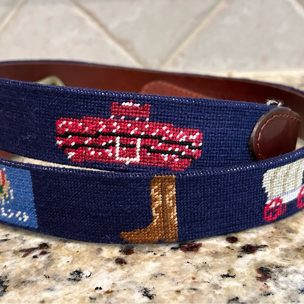 Smathers & Branson Oklahoma Needlepoint Belt - Picture 3 of 11